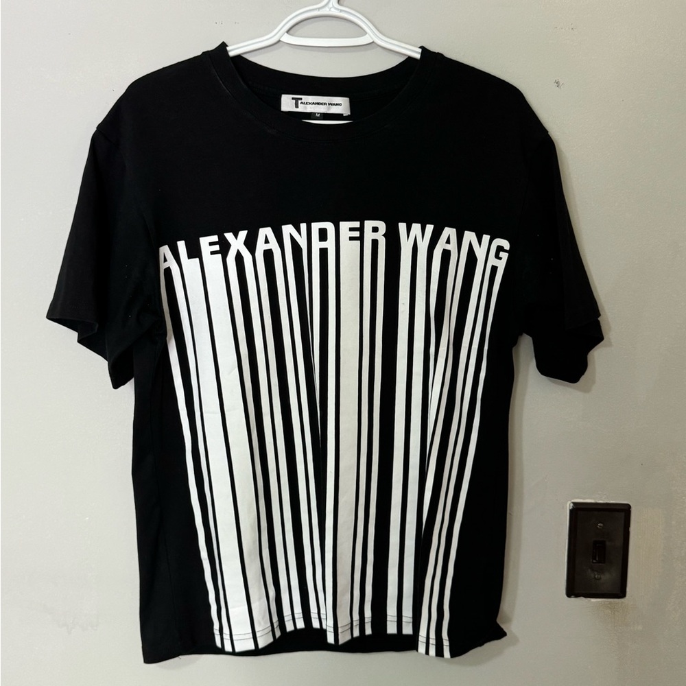 Alexander Wang Black and White Short Sleeve Tee